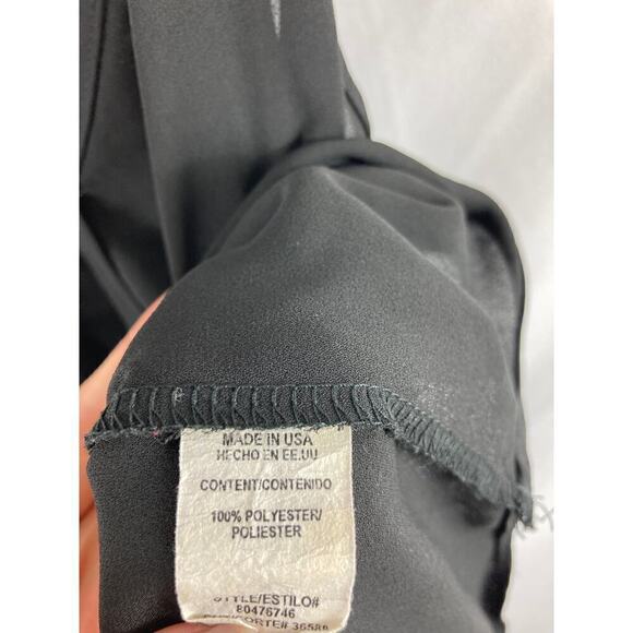 Lily White Sleeveless V Neck Chiffon Surplus Wrap Blouse XS - Picture 3 of 4